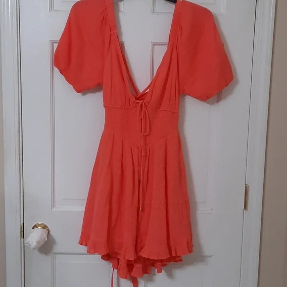 NWT FREE PEOPLE WATERMELON DRESS SZ S - Picture 1 of 12